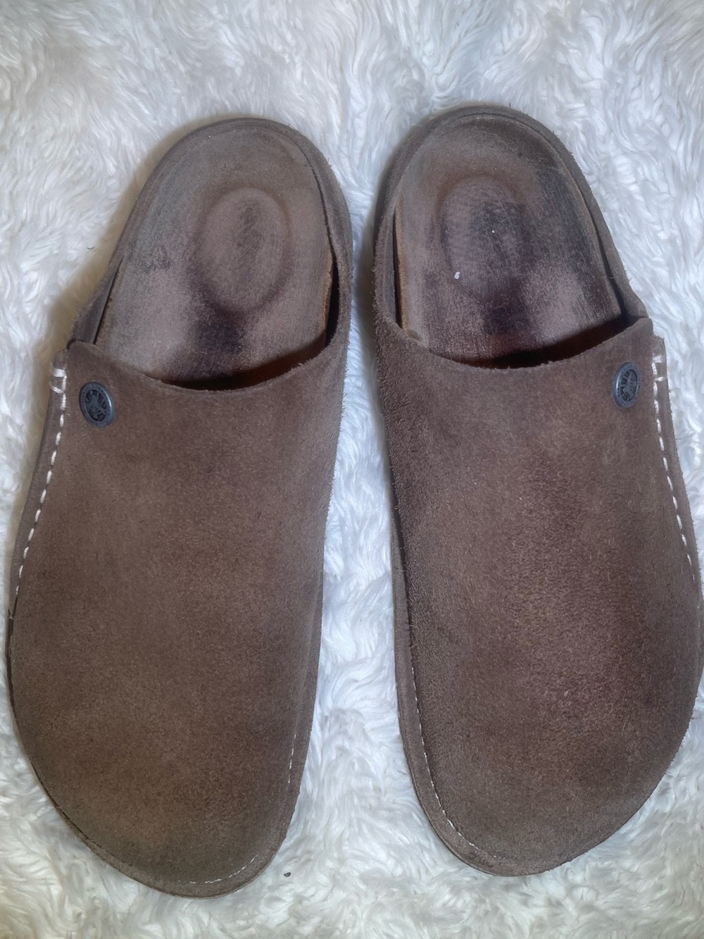 Birkenstock Zermatt Brown Suede Slip-On Clog size 7.5